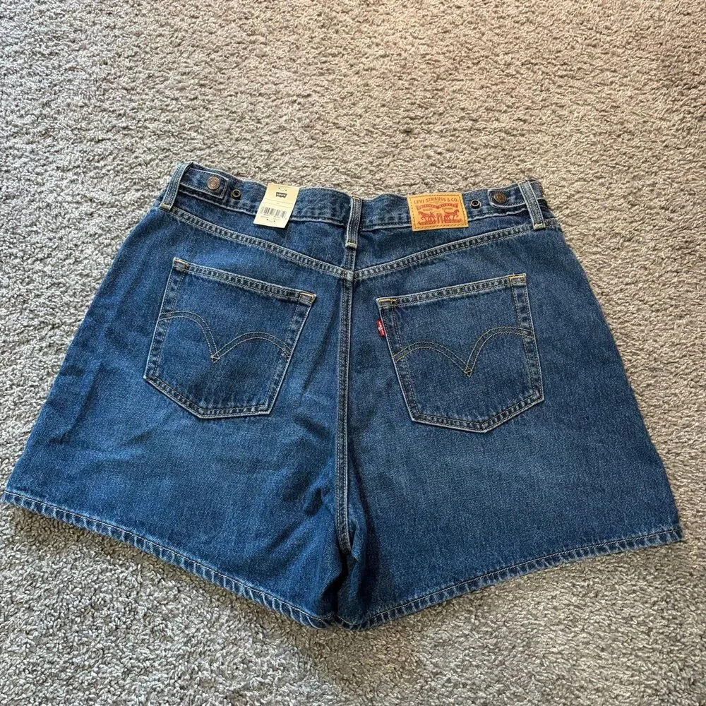 NEW Levi’s Cinch Mid Thigh Shorts Denim Blue Mens Size 34